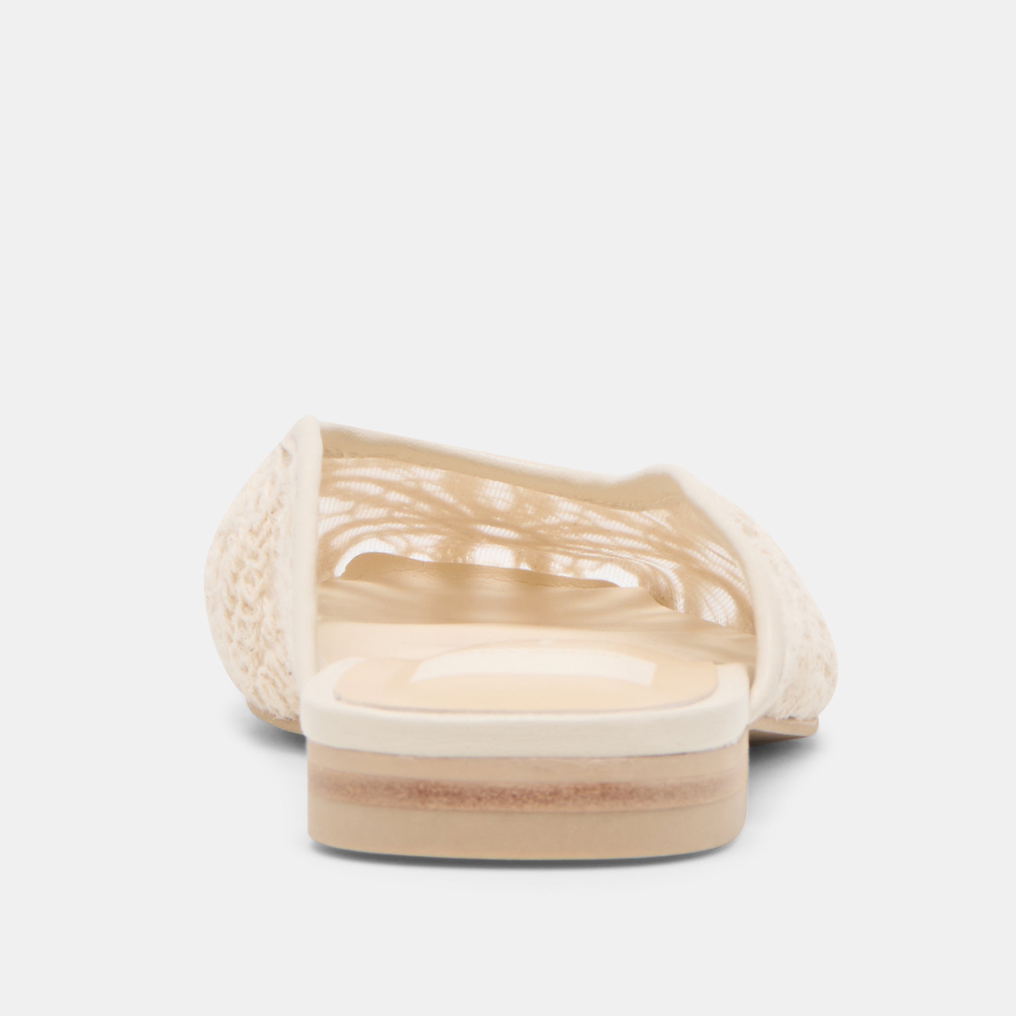 AUBRIE FLATS IVORY MACRAME MESH