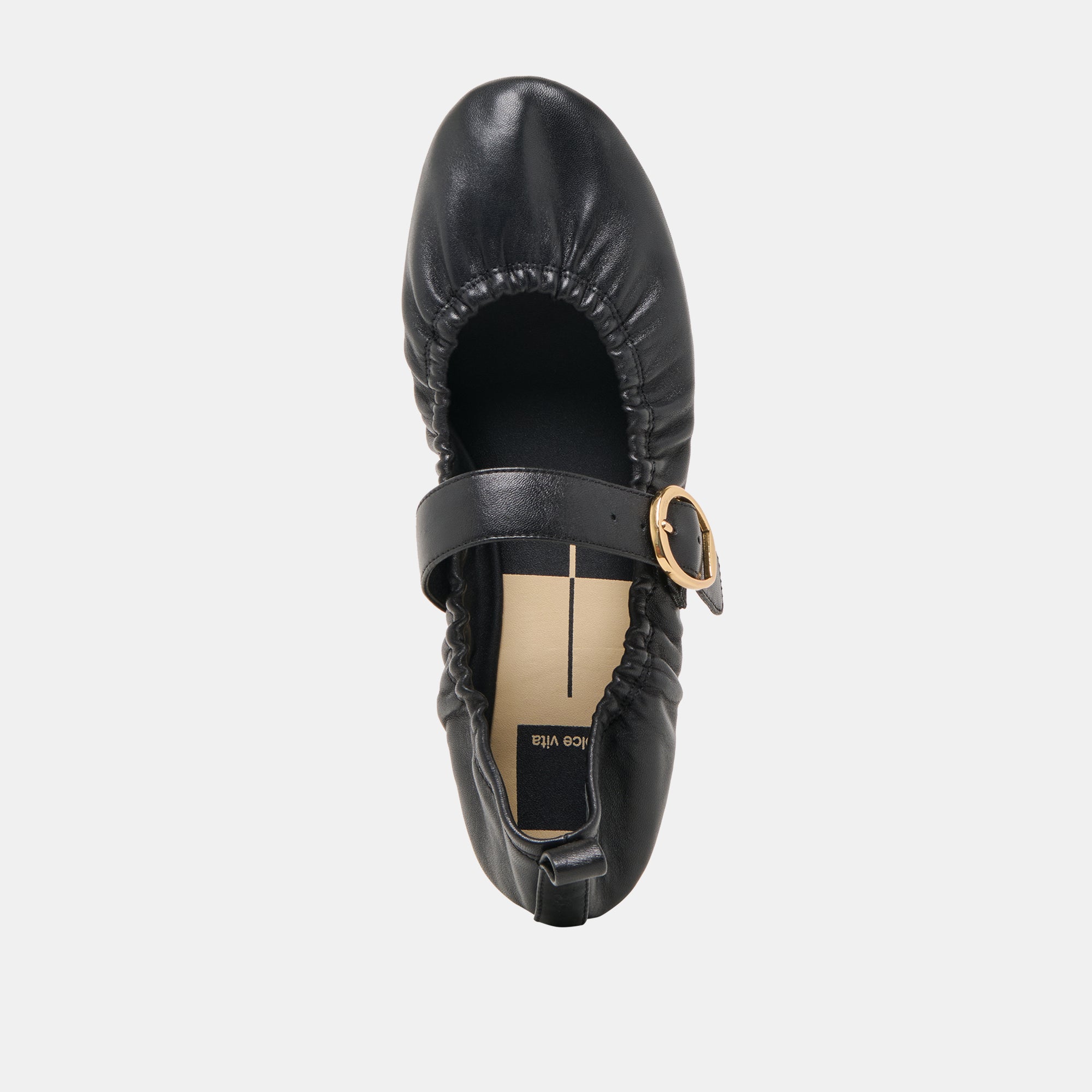 CAELY BALLET FLATS BLACK LEATHER