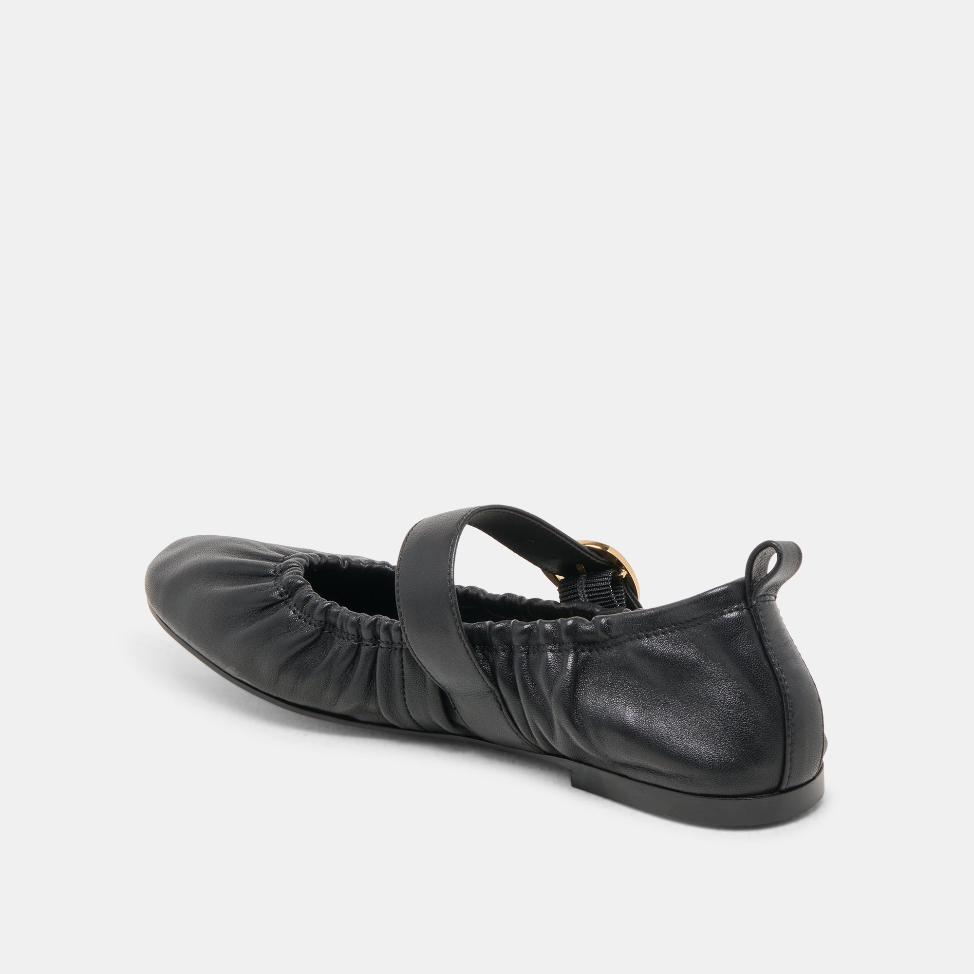 CAELY BALLET FLATS BLACK LEATHER