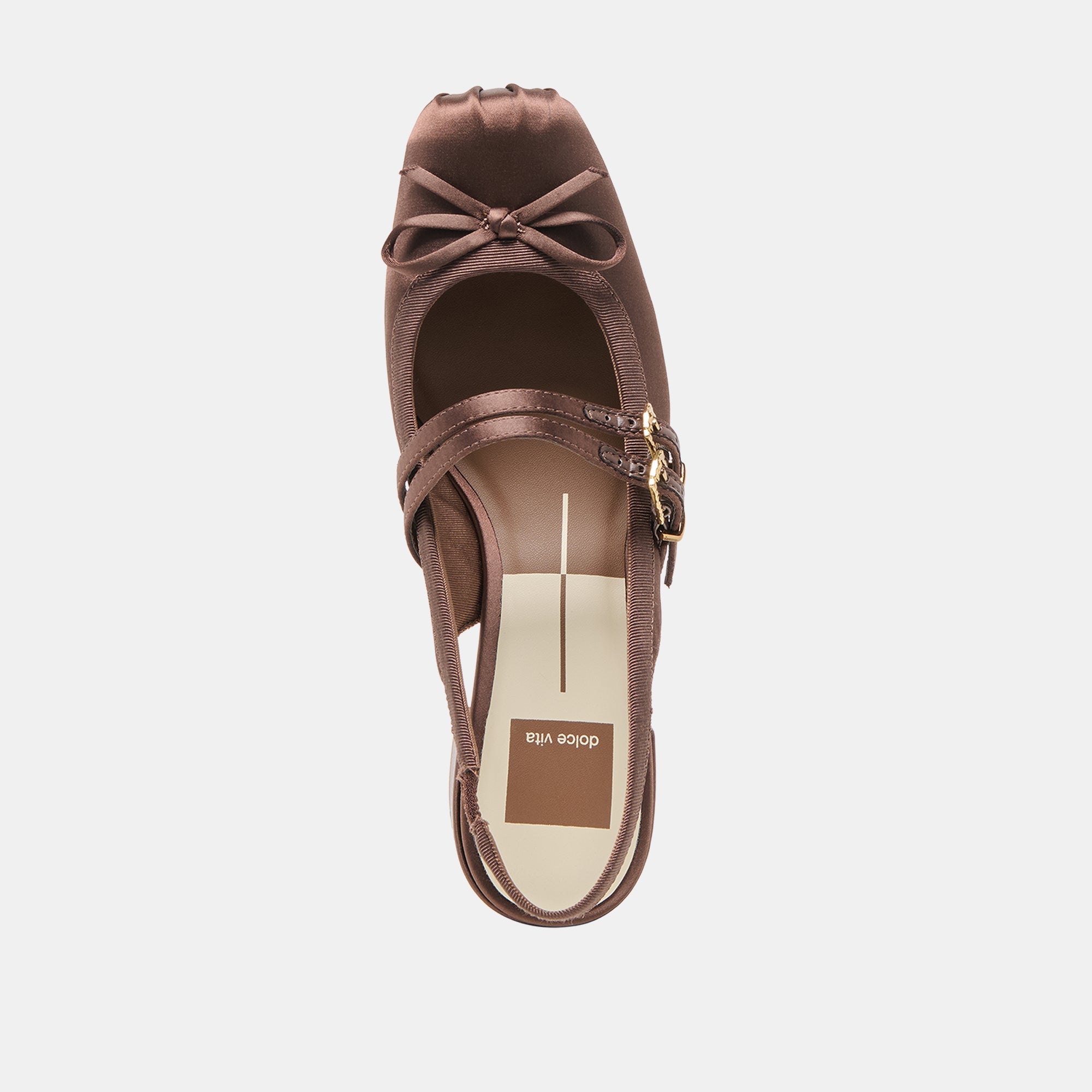 LORIS HEELS MAHOGANY SATIN