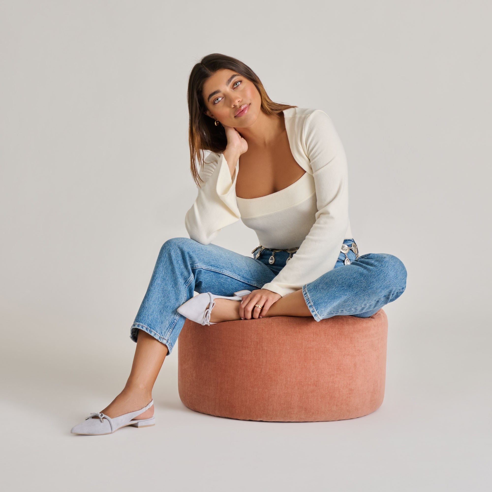 PAYGE FLATS DUSTY BLUE SUEDE