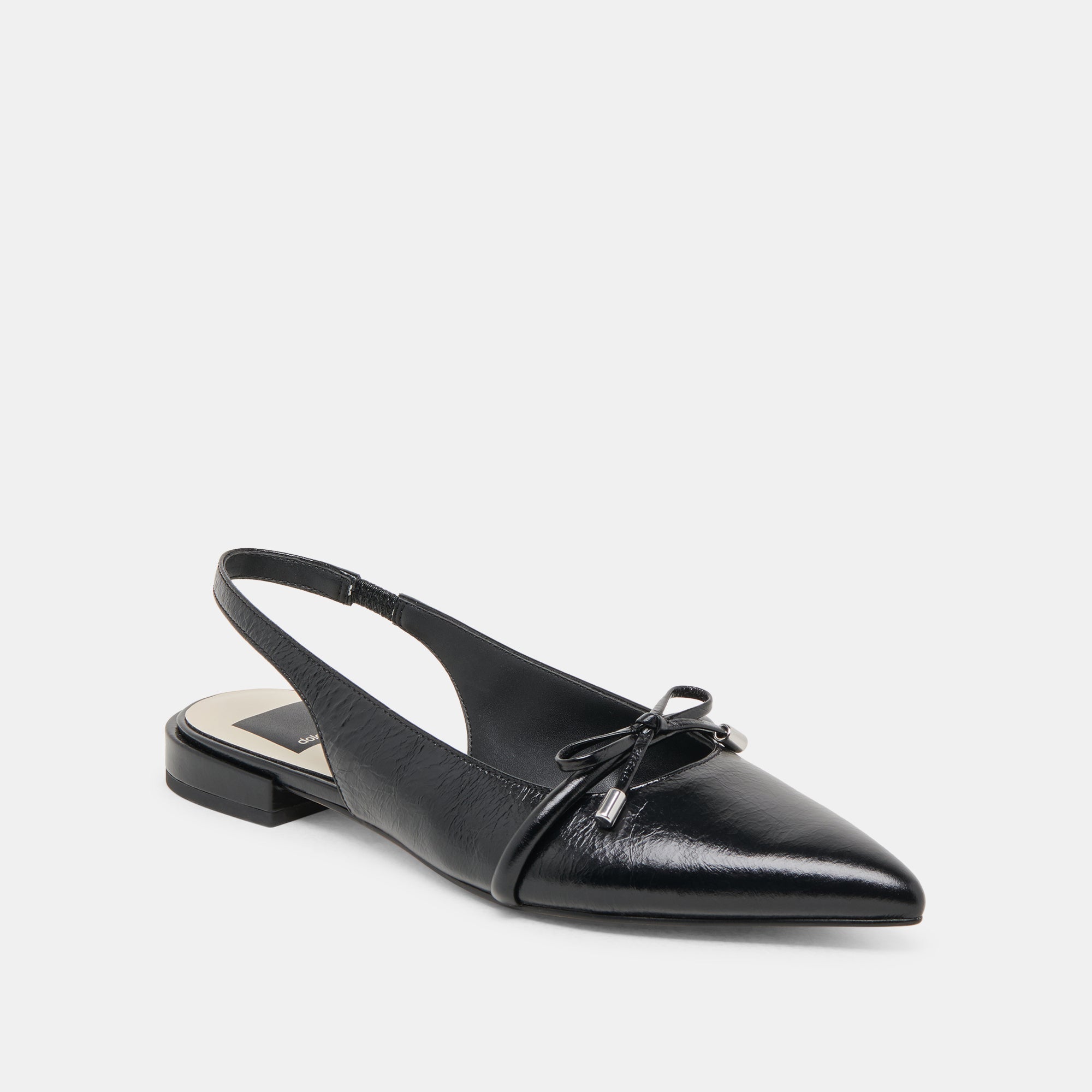 PAYGE FLATS MIDNIGHT CRINKLE PATENT