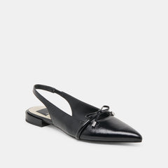 PAYGE FLATS MIDNIGHT CRINKLE PATENT