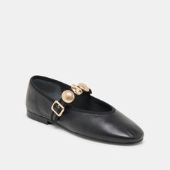 RELAN BALLET FLATS BLACK LEATHER