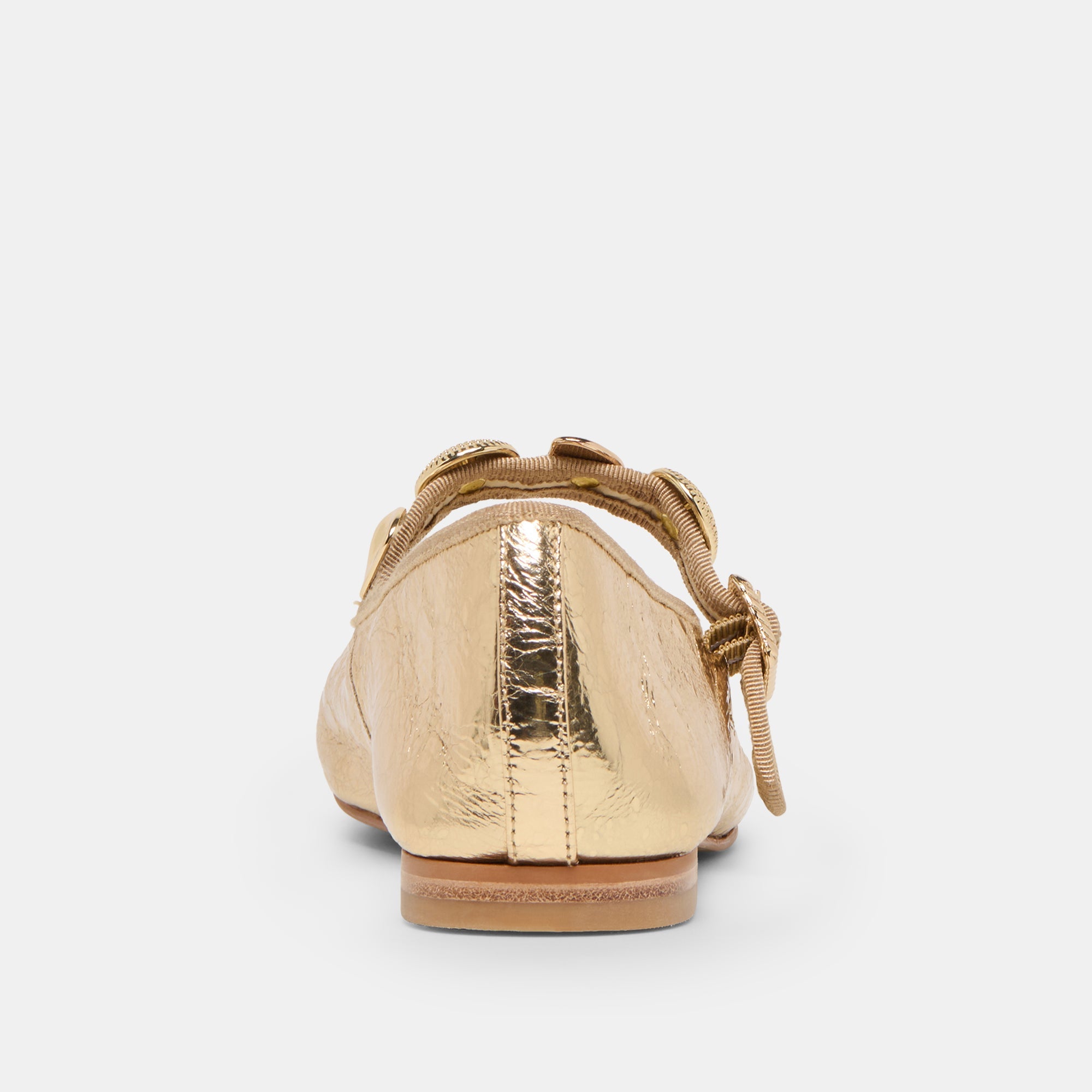 RELAN BALLET FLATS GOLD DISTRESSED LEATHER