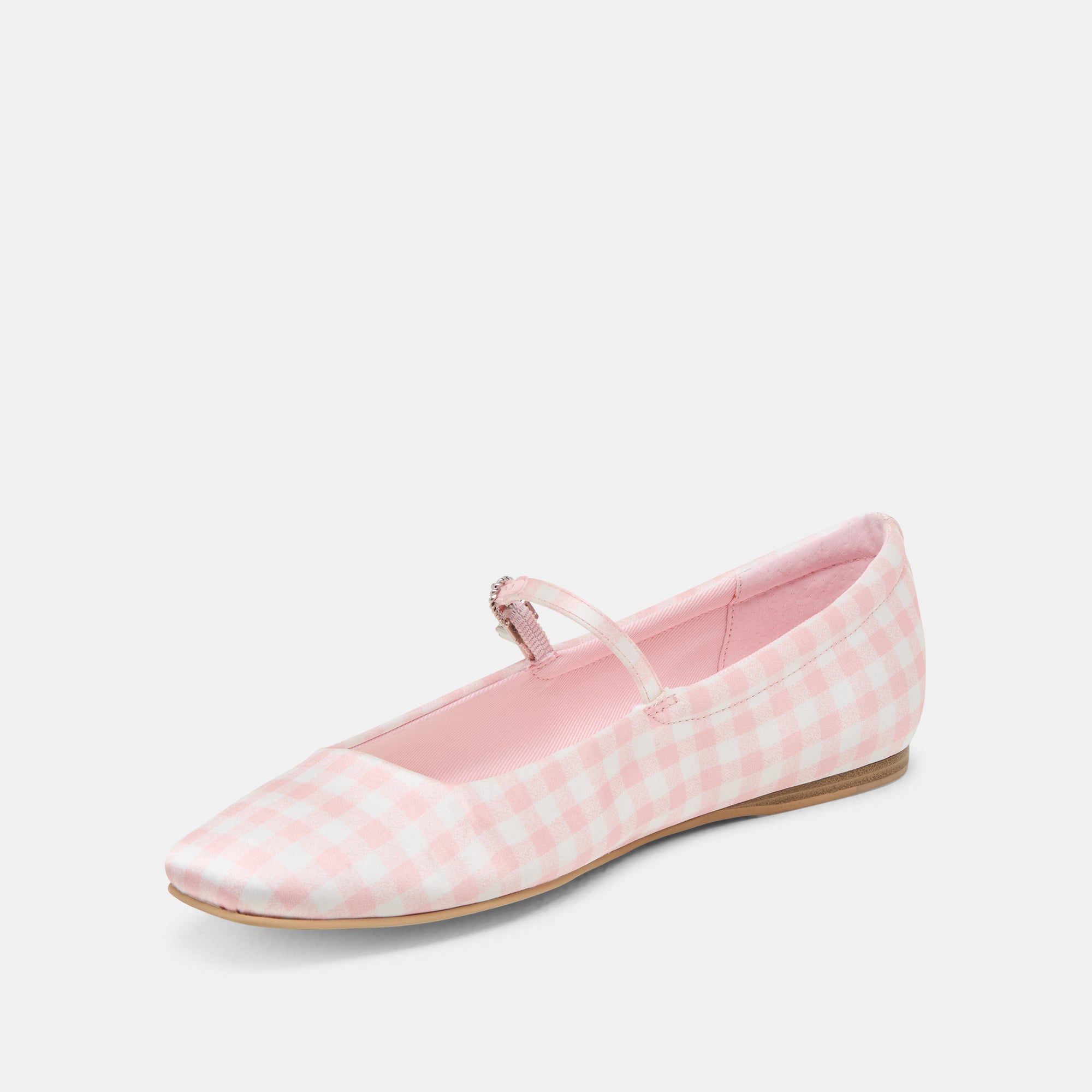 REYES X BYRDIE GOLF BALLET FLATS PINK PLAID GINGHAM
