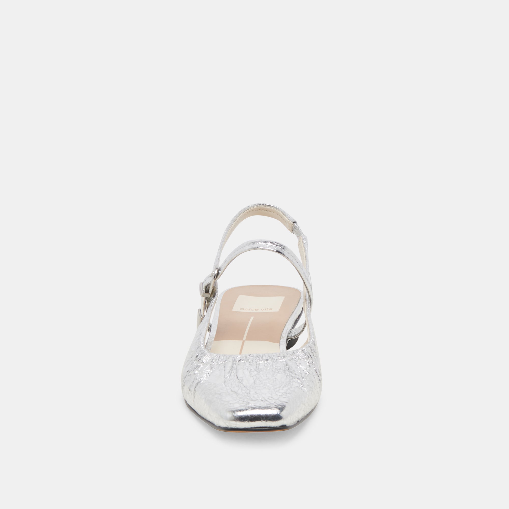 RIANNE FLATS SILVER DISTRESSED LEATHER