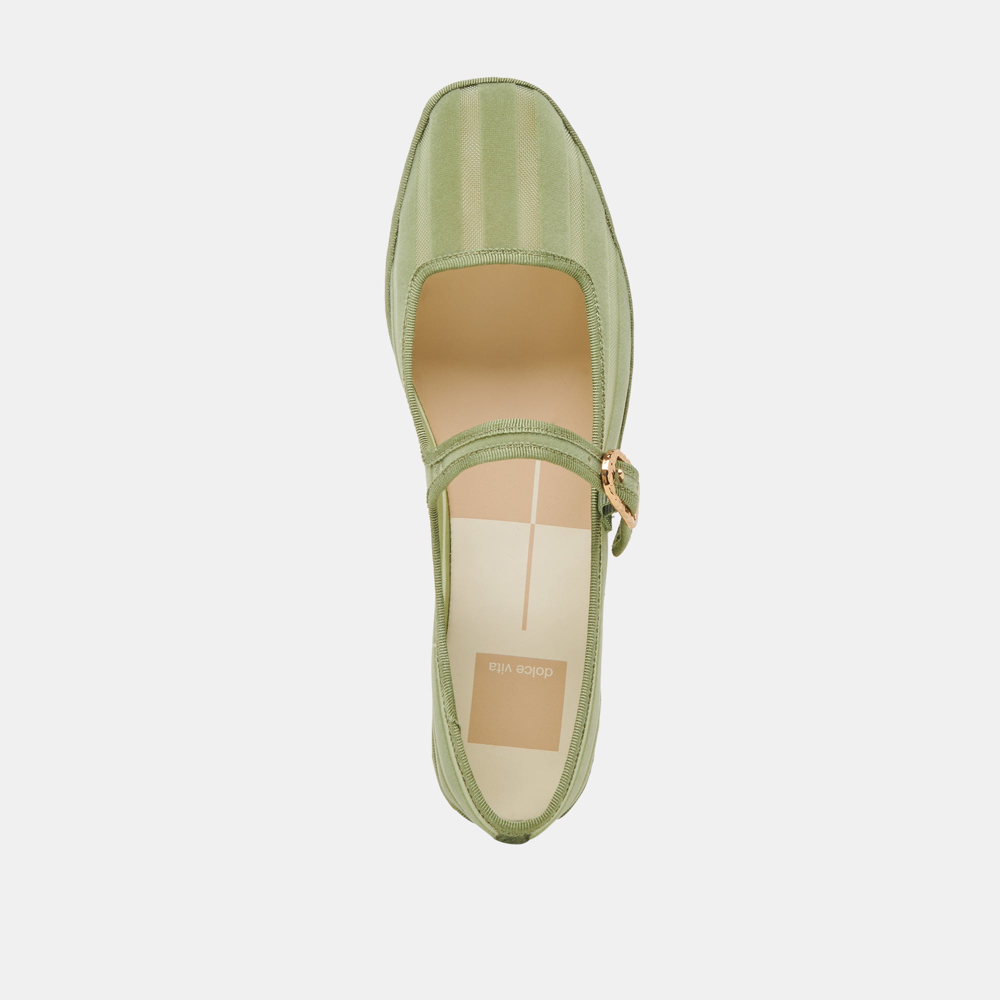 TAMEKA BALLET FLATS JADE STRIPE MESH