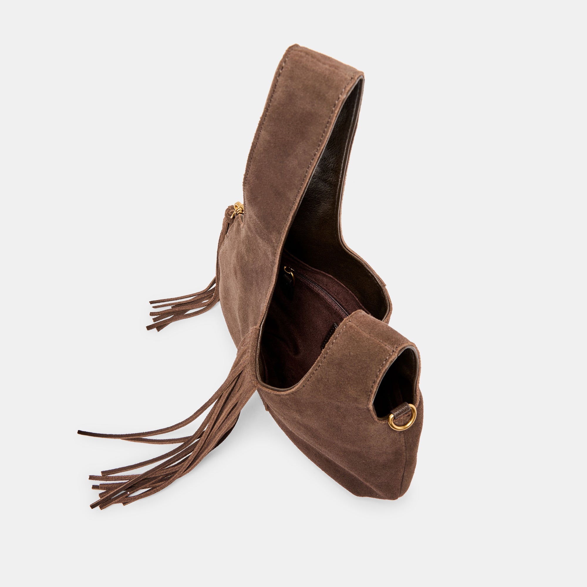 ZURY HANDBAG ESPRESSO SUEDE