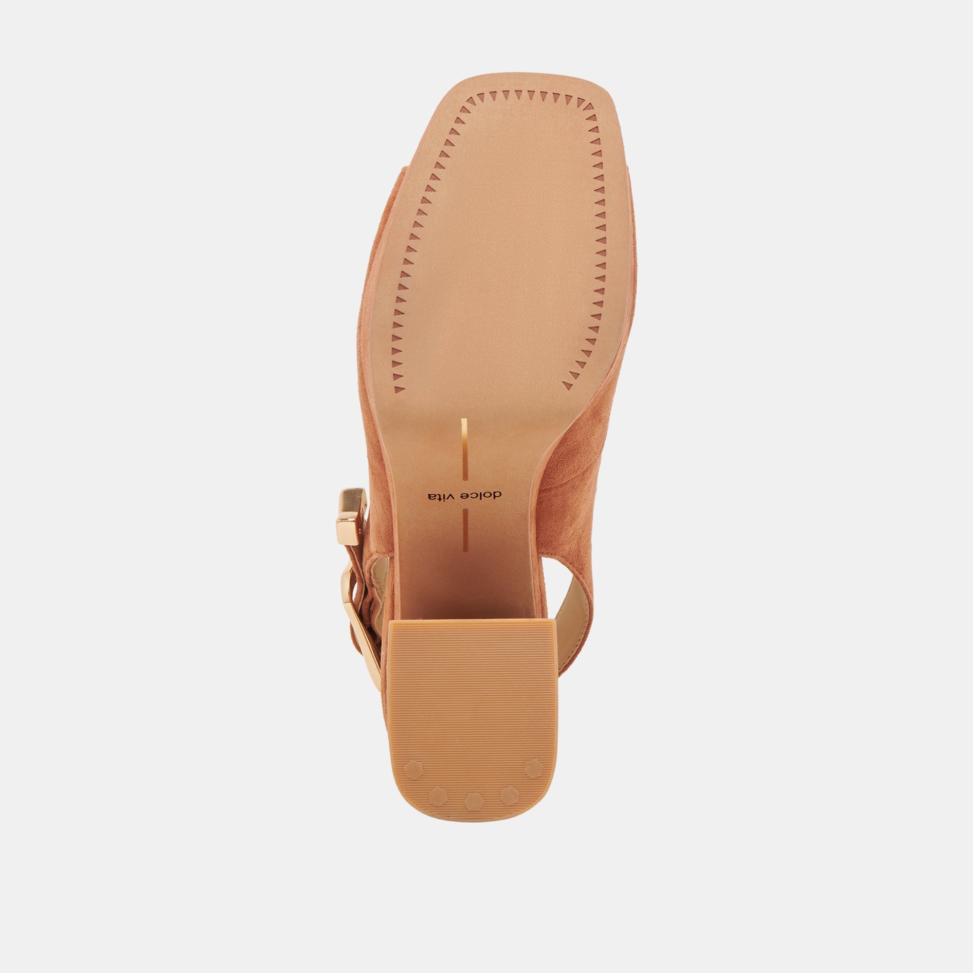 FLORES HEELS CARAMEL SUEDE
