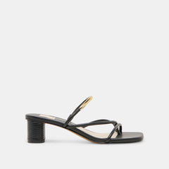 NAIRA HEELS BLACK LEATHER