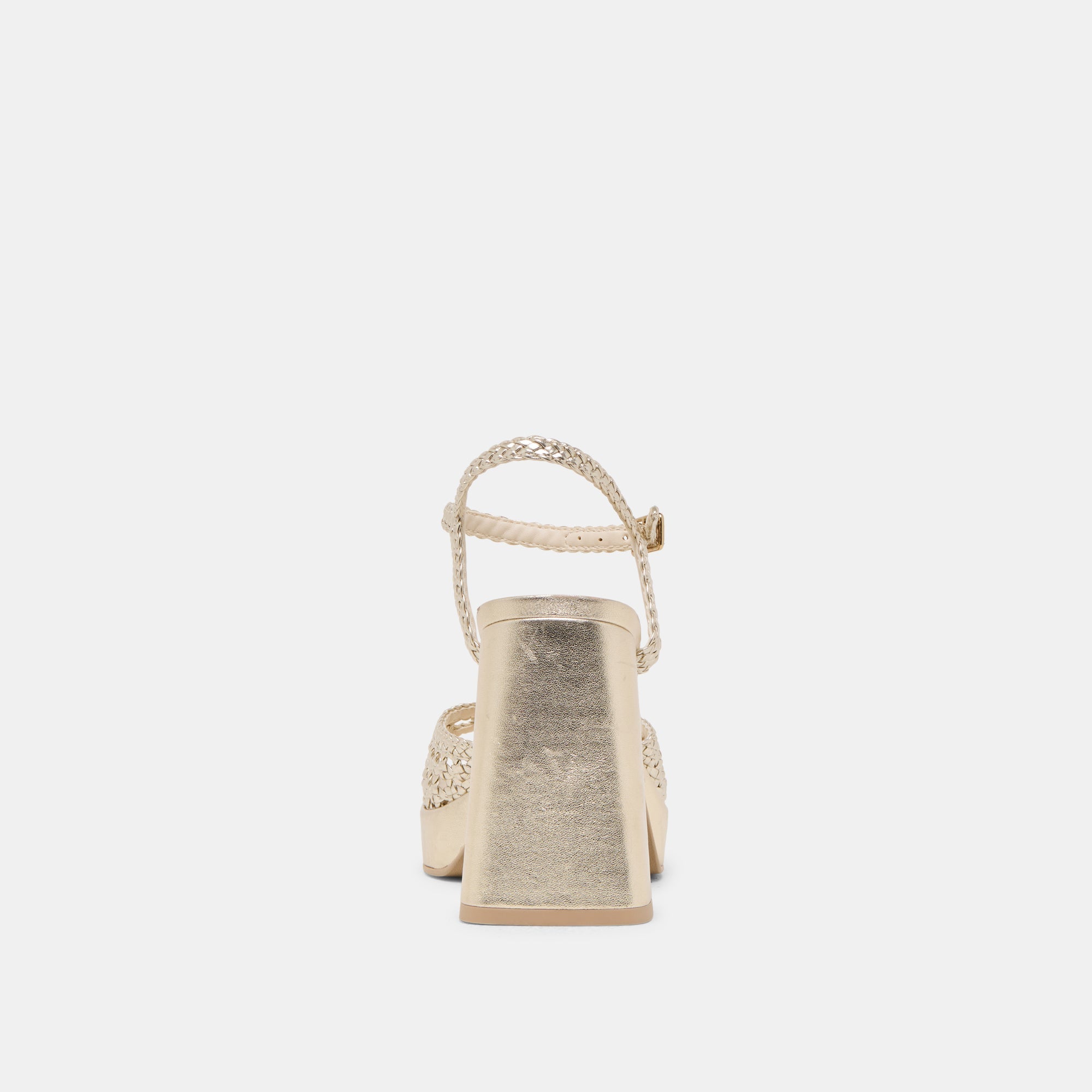 PEYTEN HEELS LIGHT GOLD WOVEN STELLA