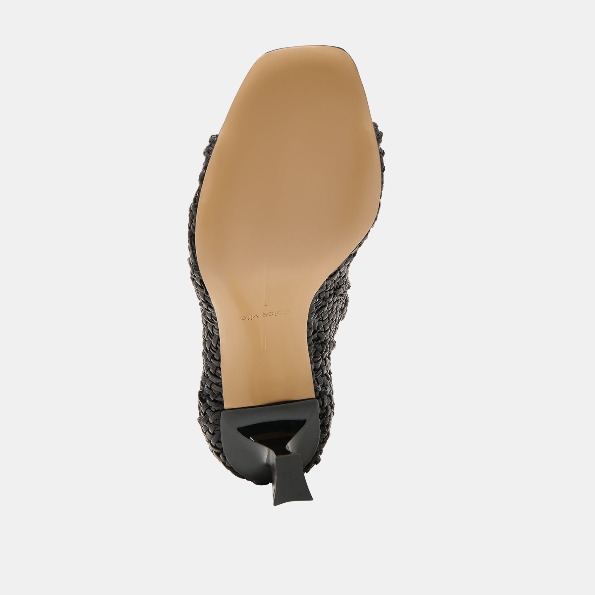 QUIN HEELS BLACK WOVEN LEATHER