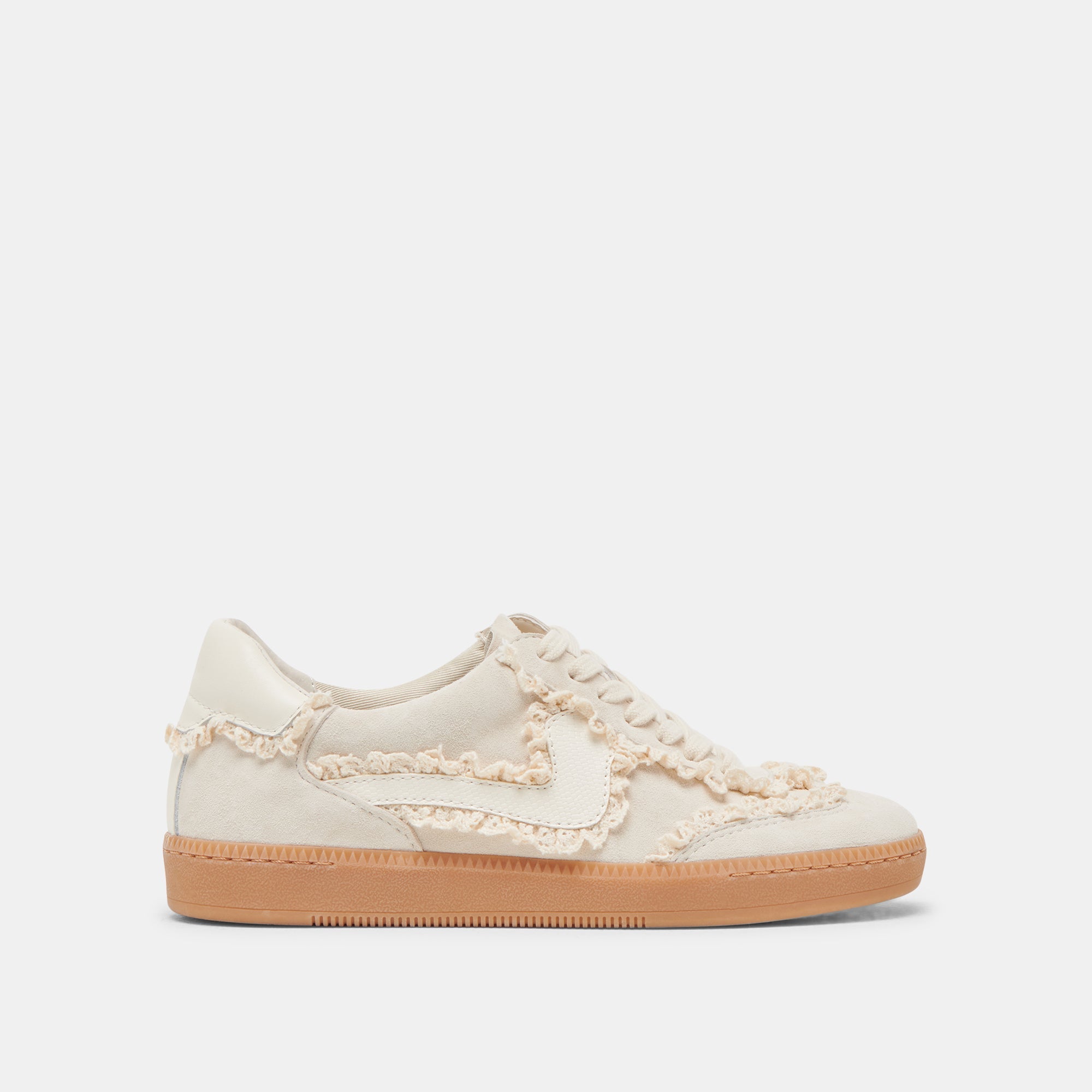 NOTICE LACE SNEAKERS IVORY + GOLD CHARM BUNDLE